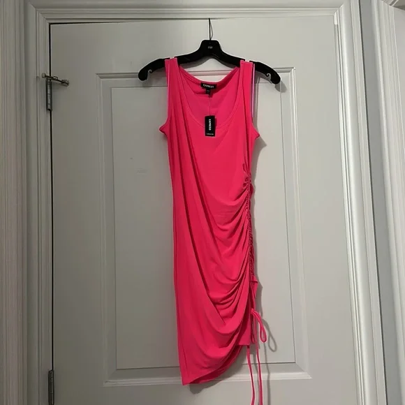 hot pink ruffle prom dress Hot Pink V-Neck Layered High To Low Prom Dress main image 0